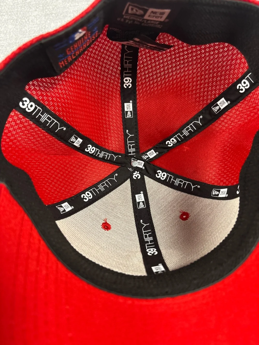 Red Phillies P Logo Mesh Back Cap